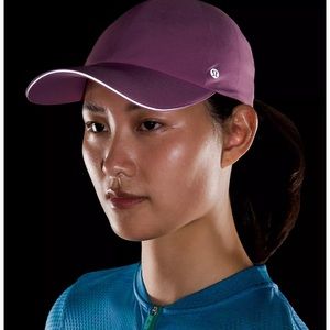 Lululemon Women's Fast and Free Ponytail Running Hat. GUC. Color Velvet Dust